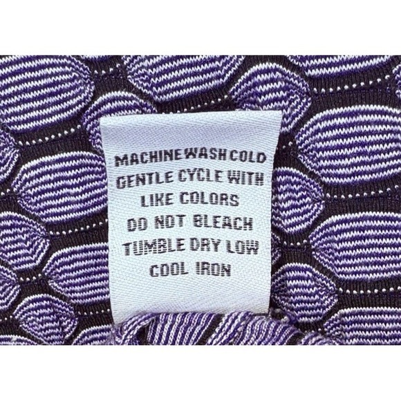 Habitat To Live In Top Medium Purple Textured 3/4 Slv Buttons Lagenlook Boho - Picture 8 of 9